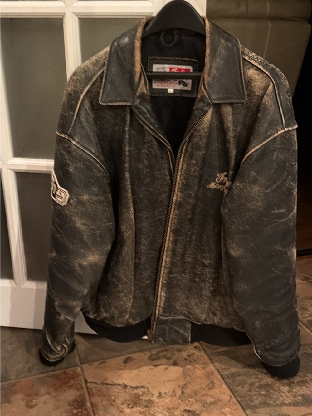 Rare 1990s Vintage Indian Motorcycle Jacket Distressed